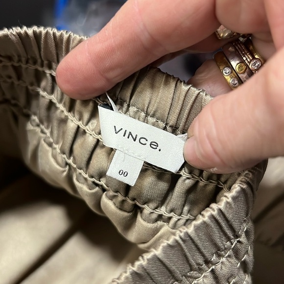 Vince Dip Dye Smocked Midi Skirt Ombre Brown Size 00 - Picture 5 of 10